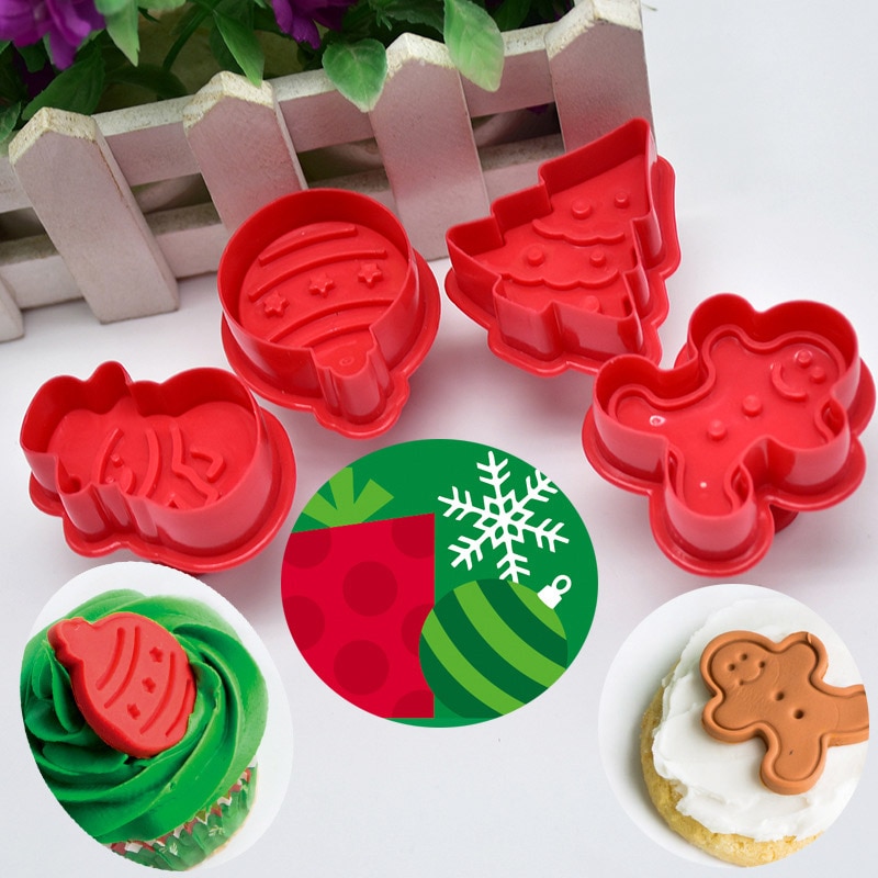Christmas Cookie Cutters Baking Mold 4pcs/set