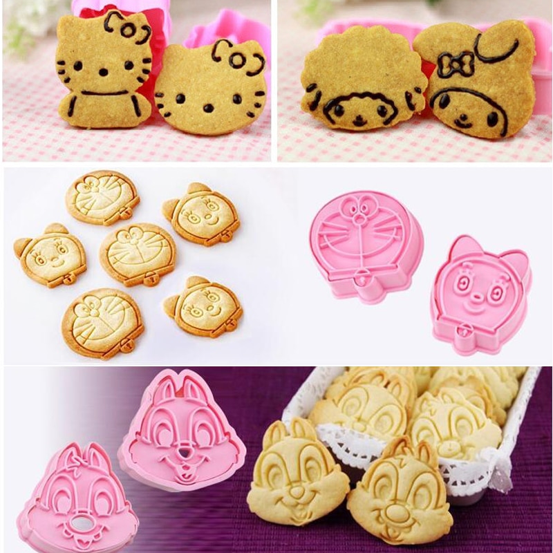 Mini Cookie Cutters Cartoon Mold 2pcs/set
