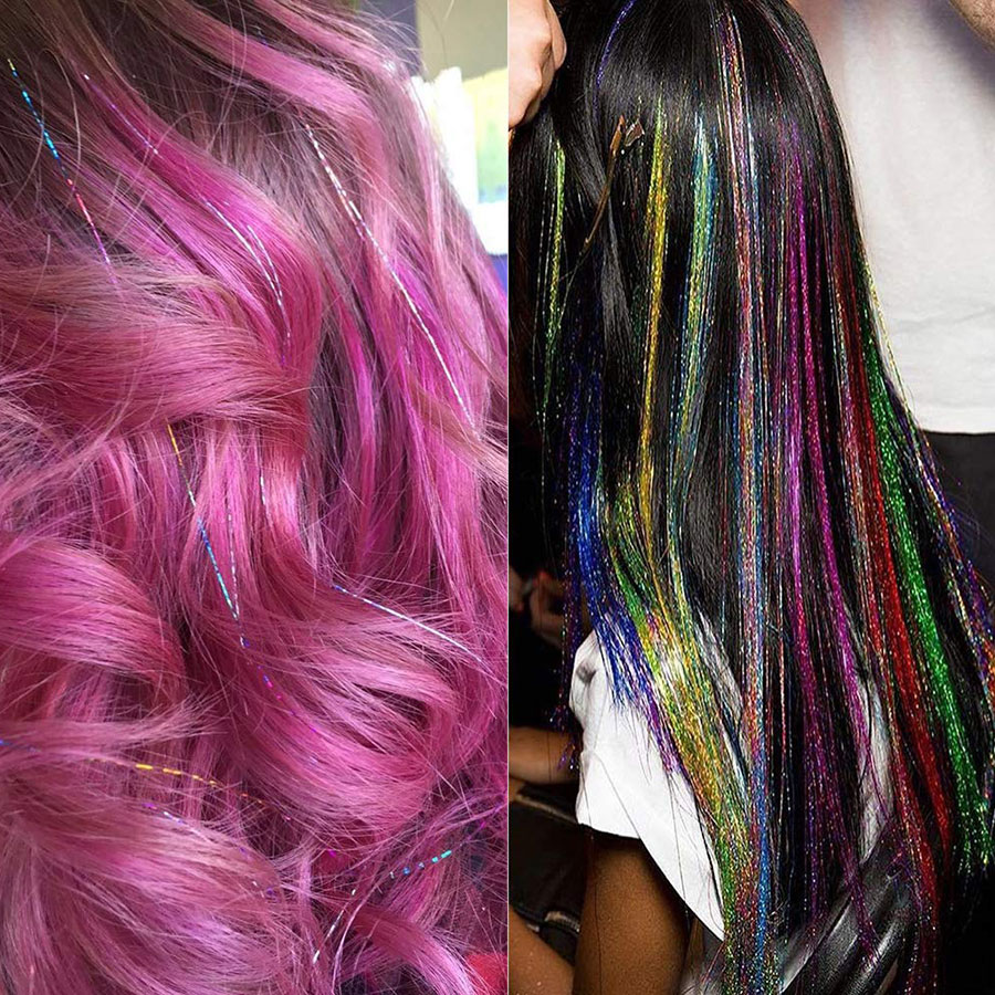 Glitter Hair Extensions Colorful Hair Accessory