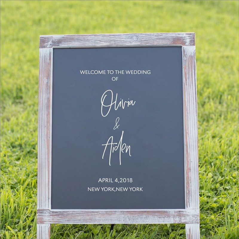 Welcome Sign Blackboard Sticker