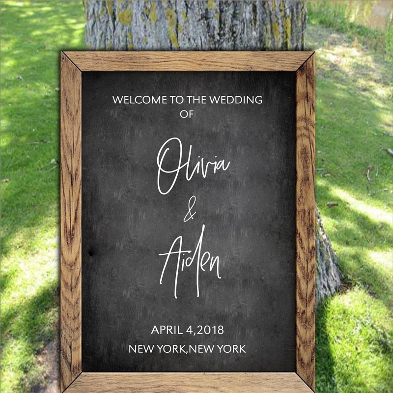 Welcome Sign Blackboard Sticker