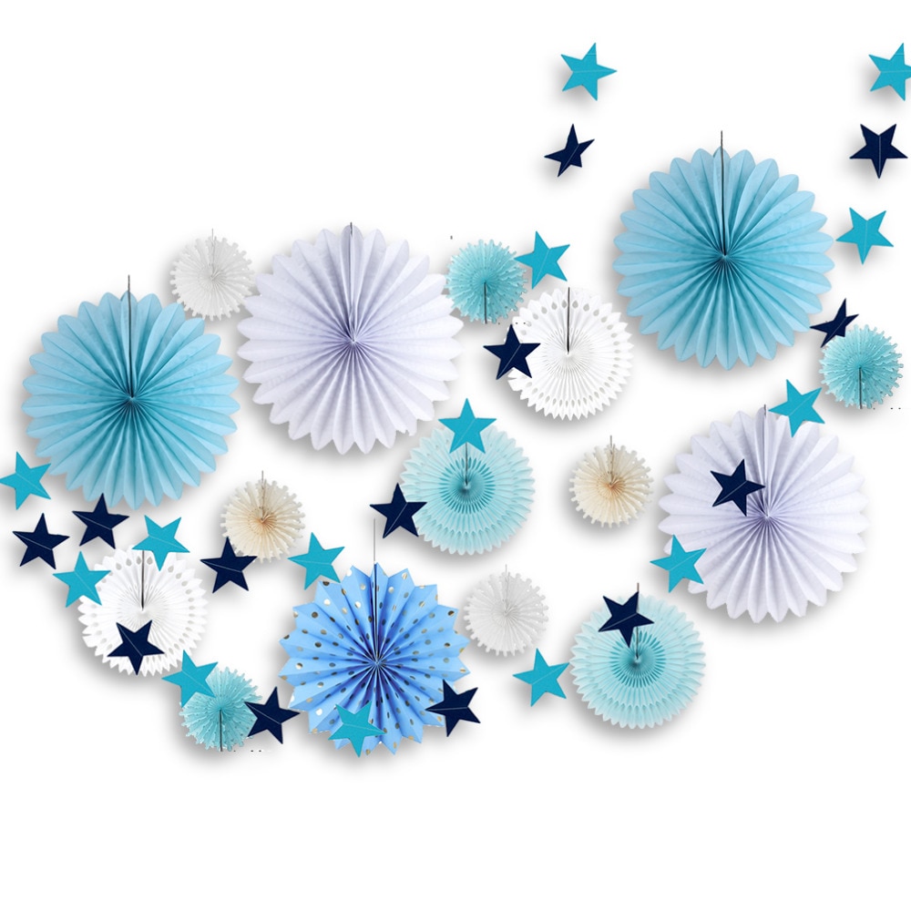 Paper Decoration Circle Garland Decor (17pcs)