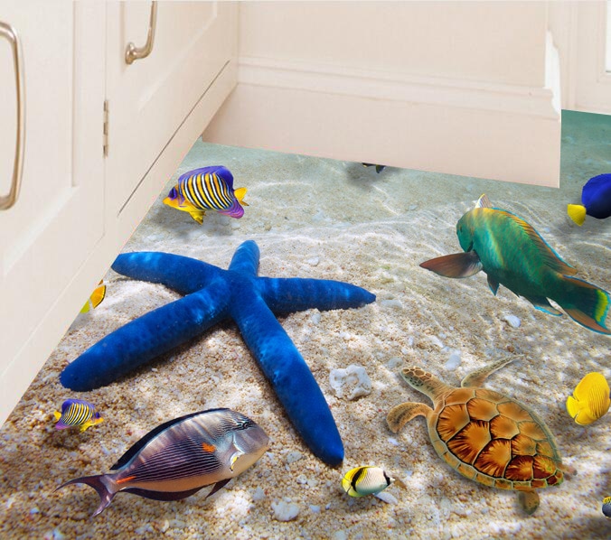 Floor Stickers 3D Ocean Design