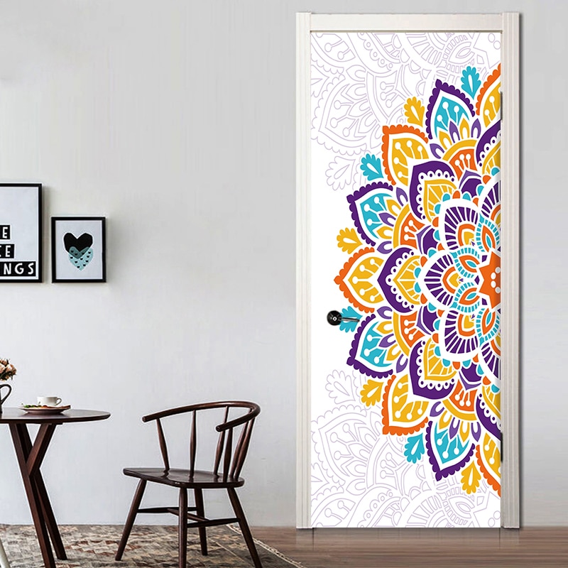 Door Stickers Mandala Home Decor