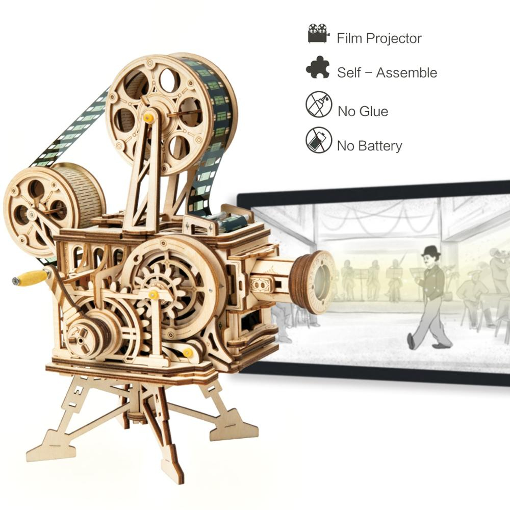 3D Wooden Puzzle DIY Film Projector