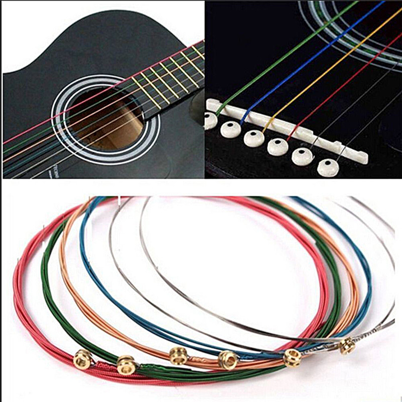 Guitar Strings 6-Piece Multi-color Set