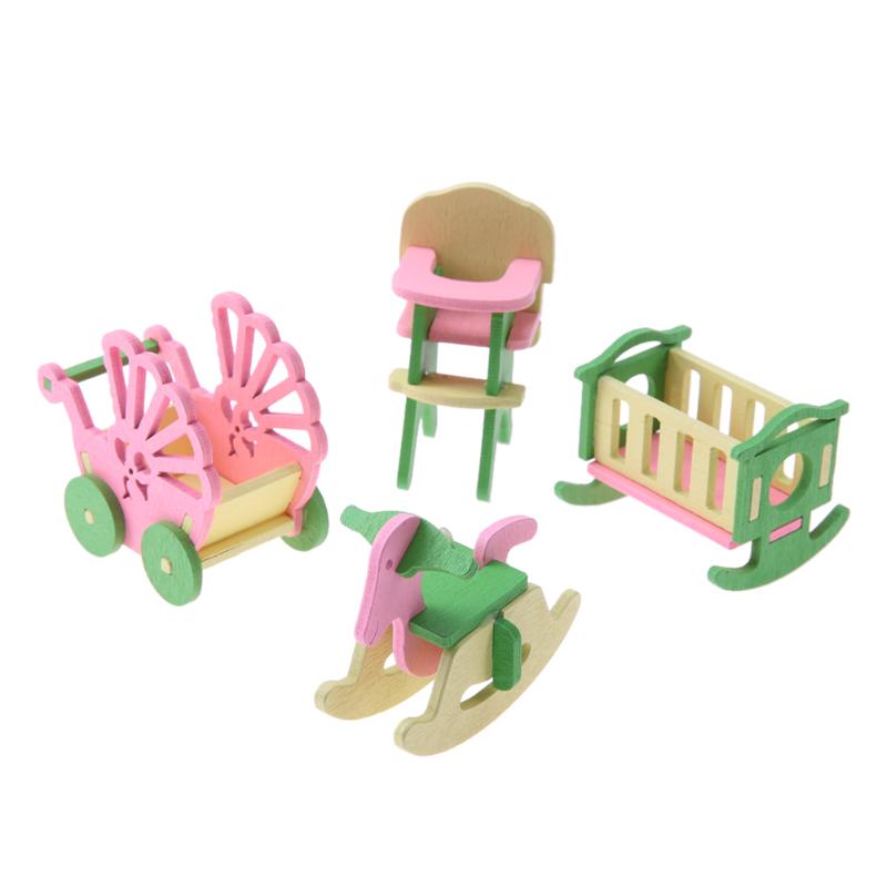 Wooden Dolls House Furniture Toys