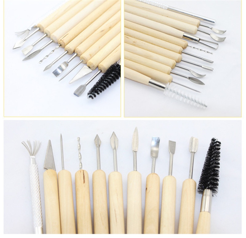 Sculpting Tools 11pcs Wood Handle Set