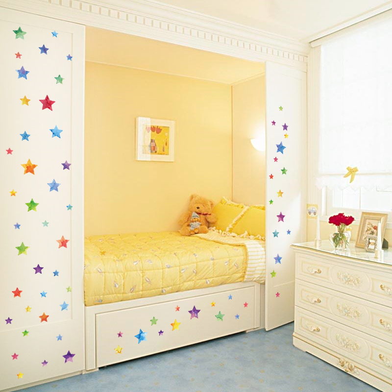 Rainbow Color Bedroom Wall Stickers Decor