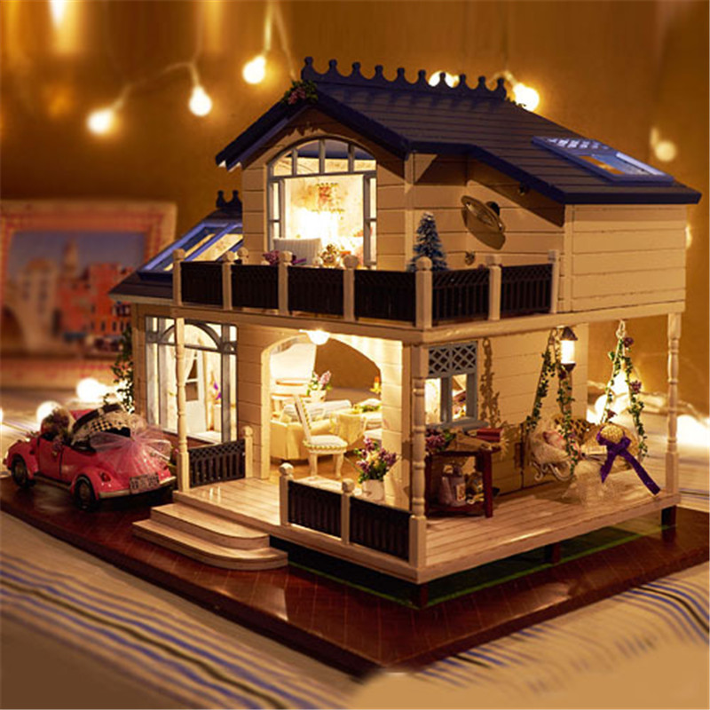 DIY Miniature Vintage Doll House With Furniture Kits