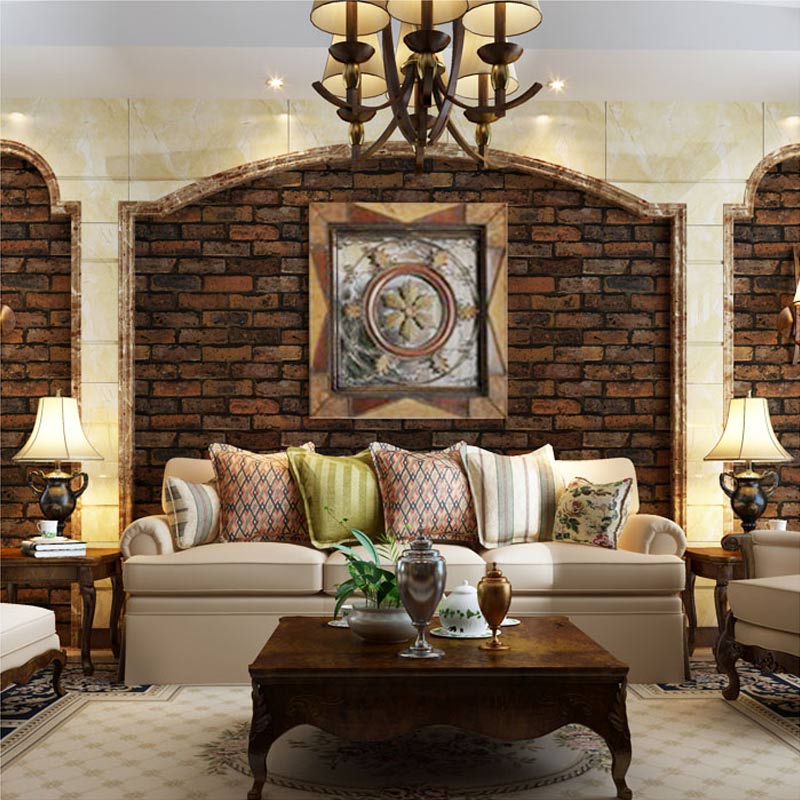 3D Stone Brick Design Vinyl Wallpaper