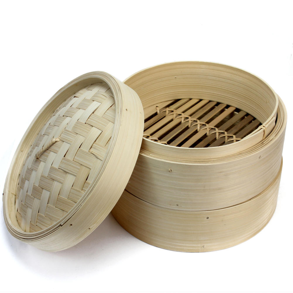 2 Tier Bamboo Steamer Basket
