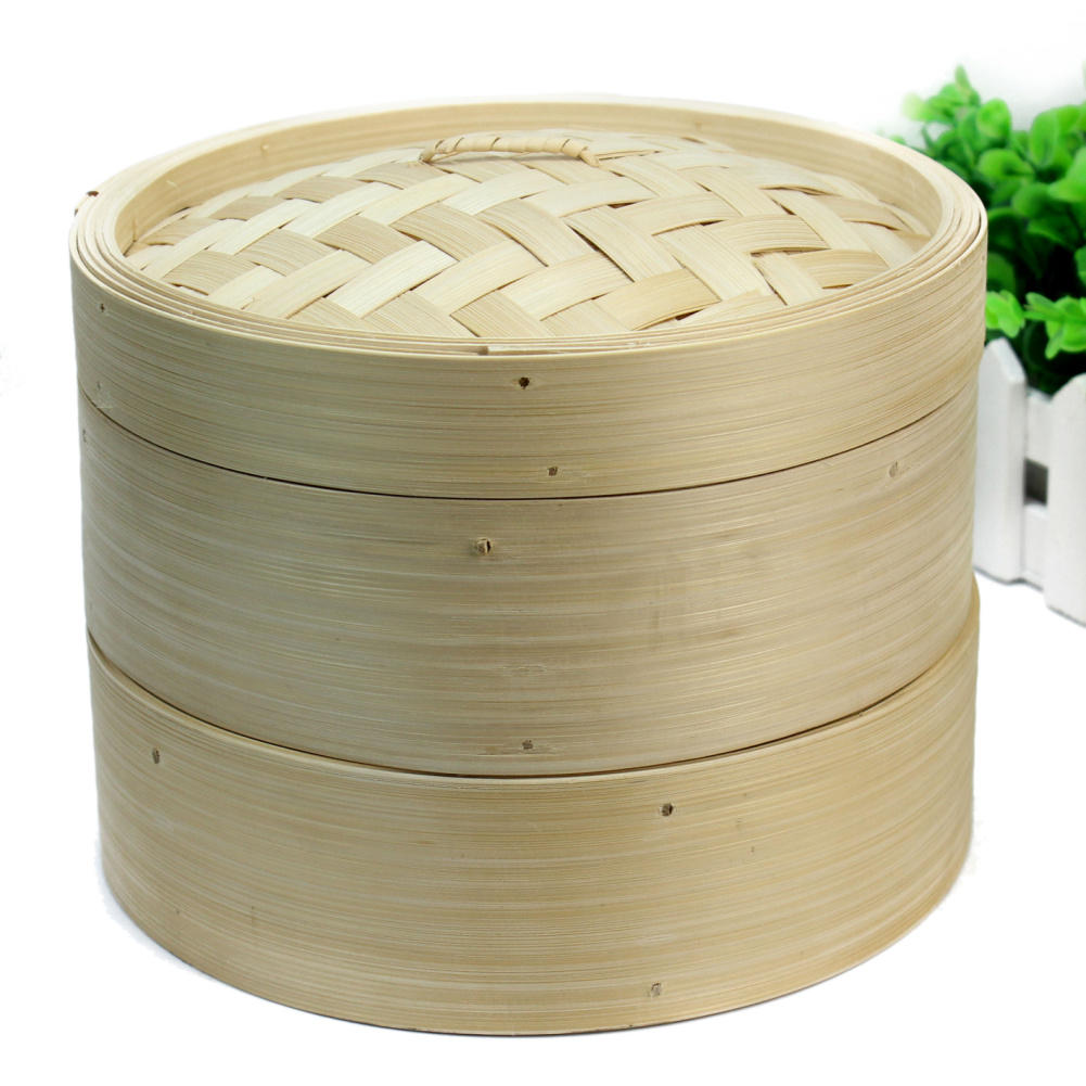 2 Tier Bamboo Steamer Basket