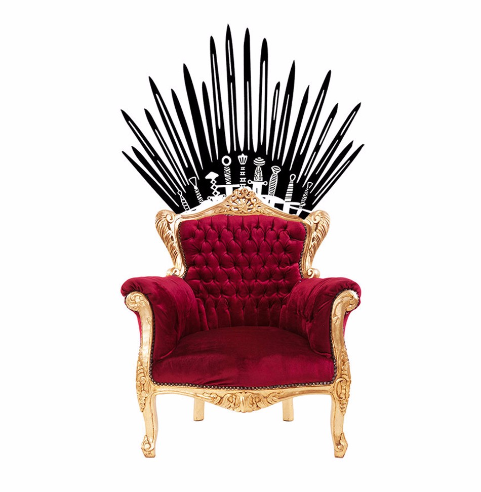 Iron Throne Parody Decal Wall Sticker