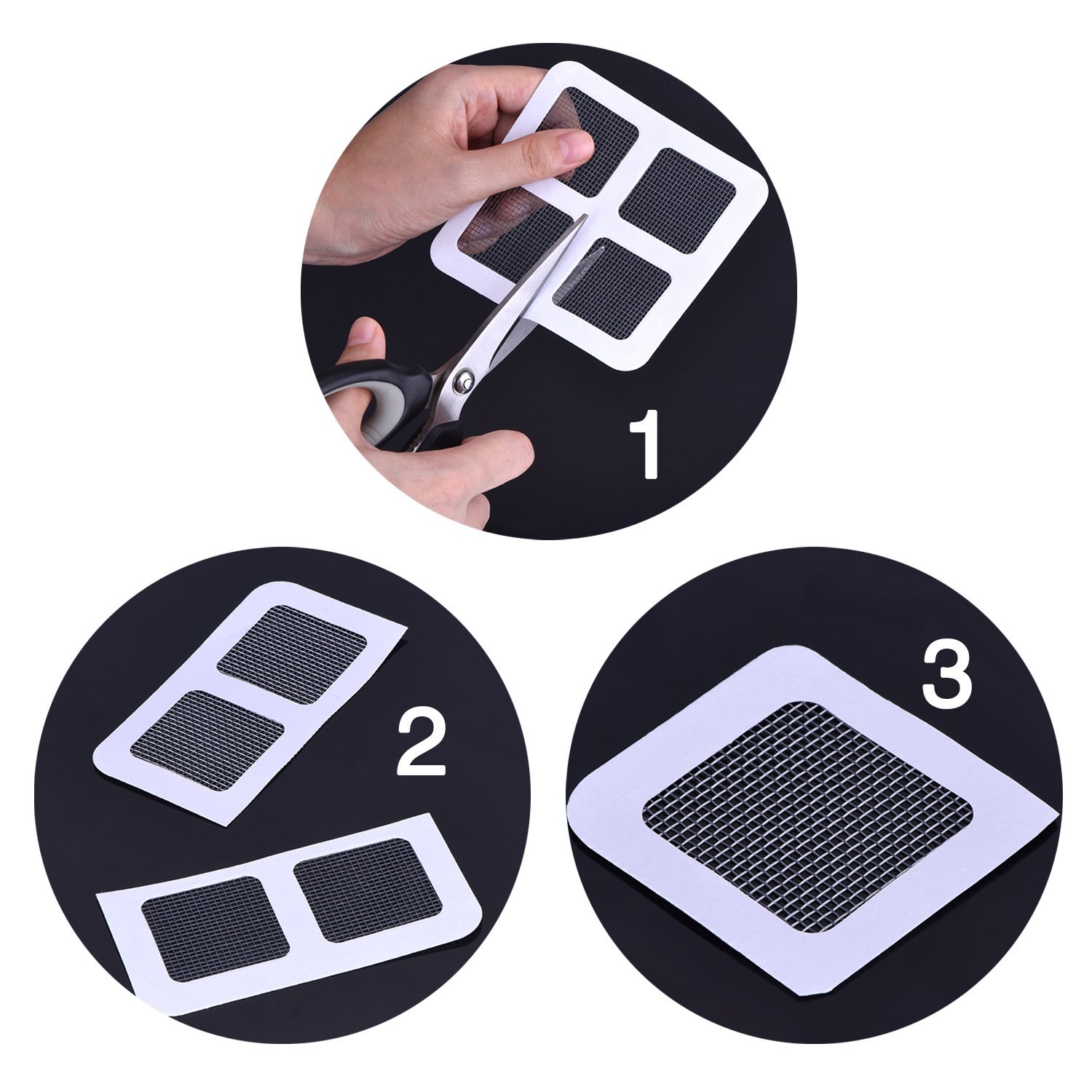 Window and Door Screen Repair Patches (Set of 6)