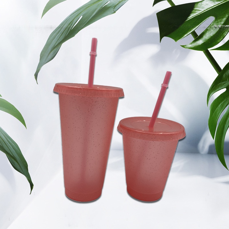 Stylish Glitter Straw Cup Reusable Drinkware