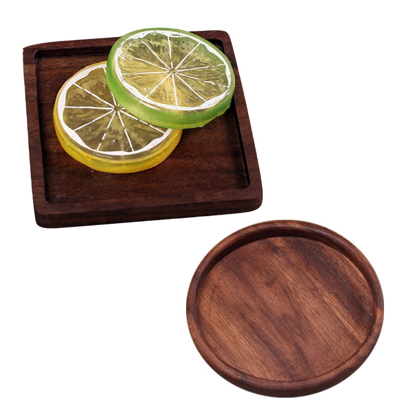 Natural Wood Drink Coaster Mat