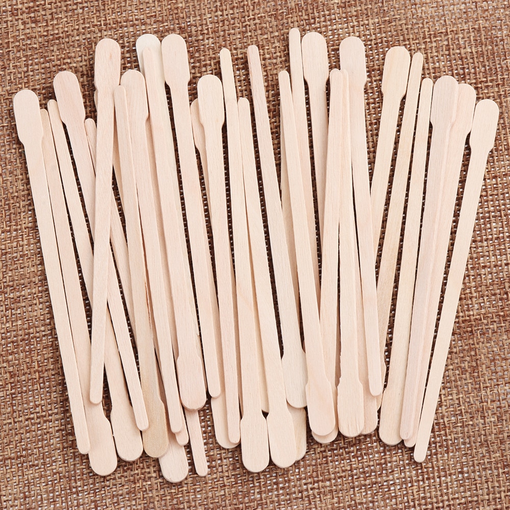 Disposable Wooden Wax Sticks (100pcs)