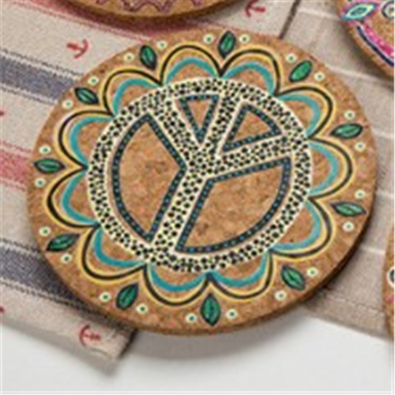 Cork Coasters Drink Holder Mats (4Pcs)