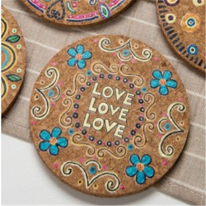 Cork Coasters Drink Holder Mats (4Pcs)