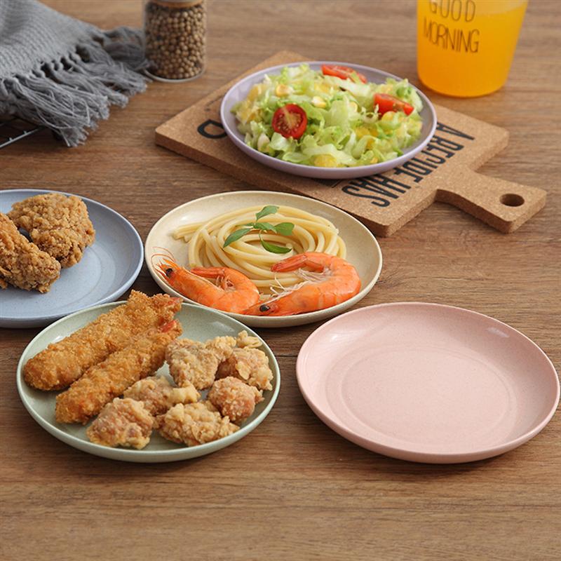 Wheat Straw Plates Eco-Friendly Dinnerware (5pcs)