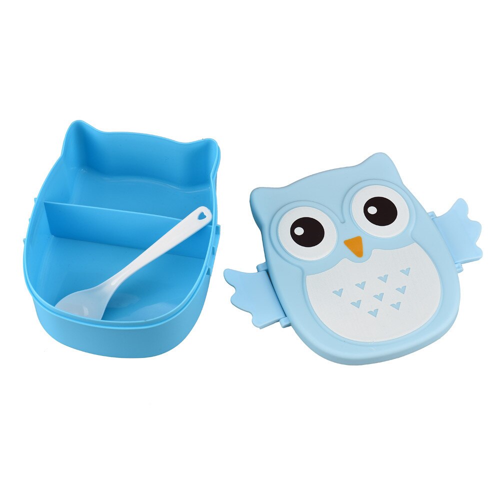 Owl Bento Box for Kids Sectioned Food Keeper