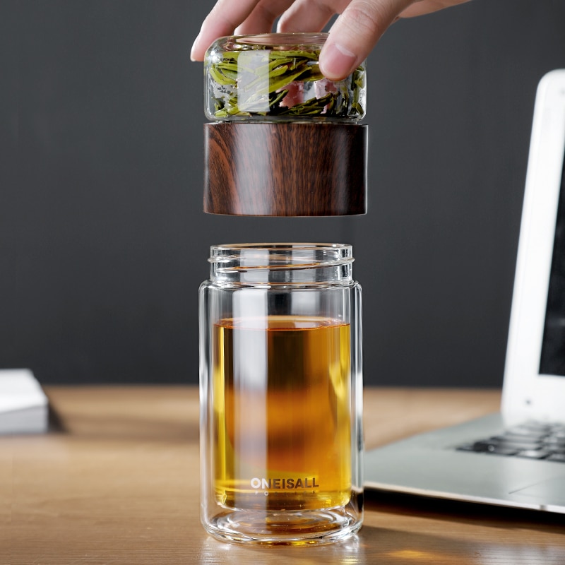 Tea Bottle Glass Drinking Cup