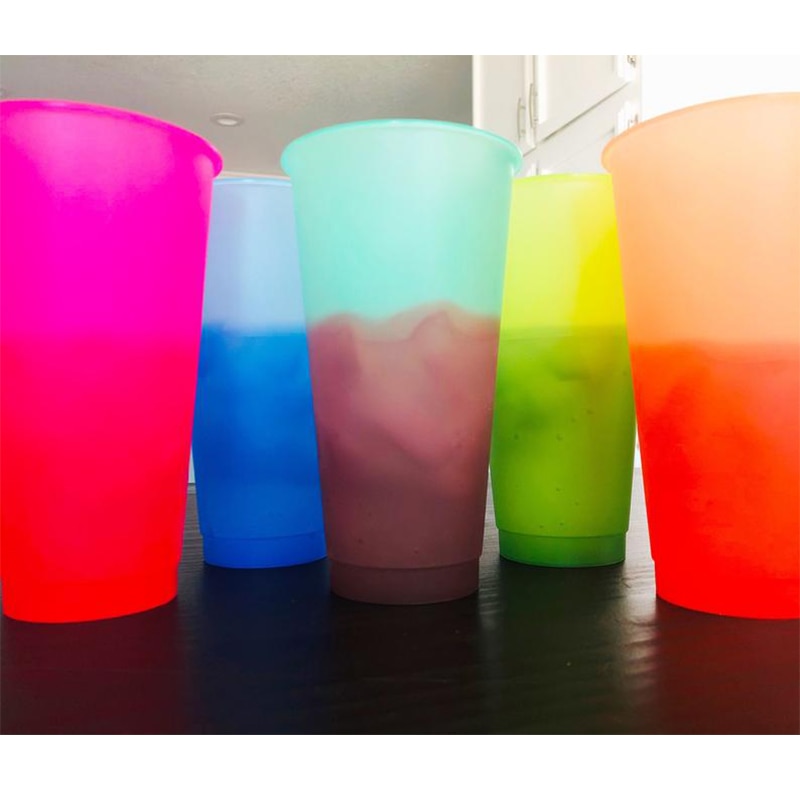 Color Changing Tumblers with Straw (5 pcs)