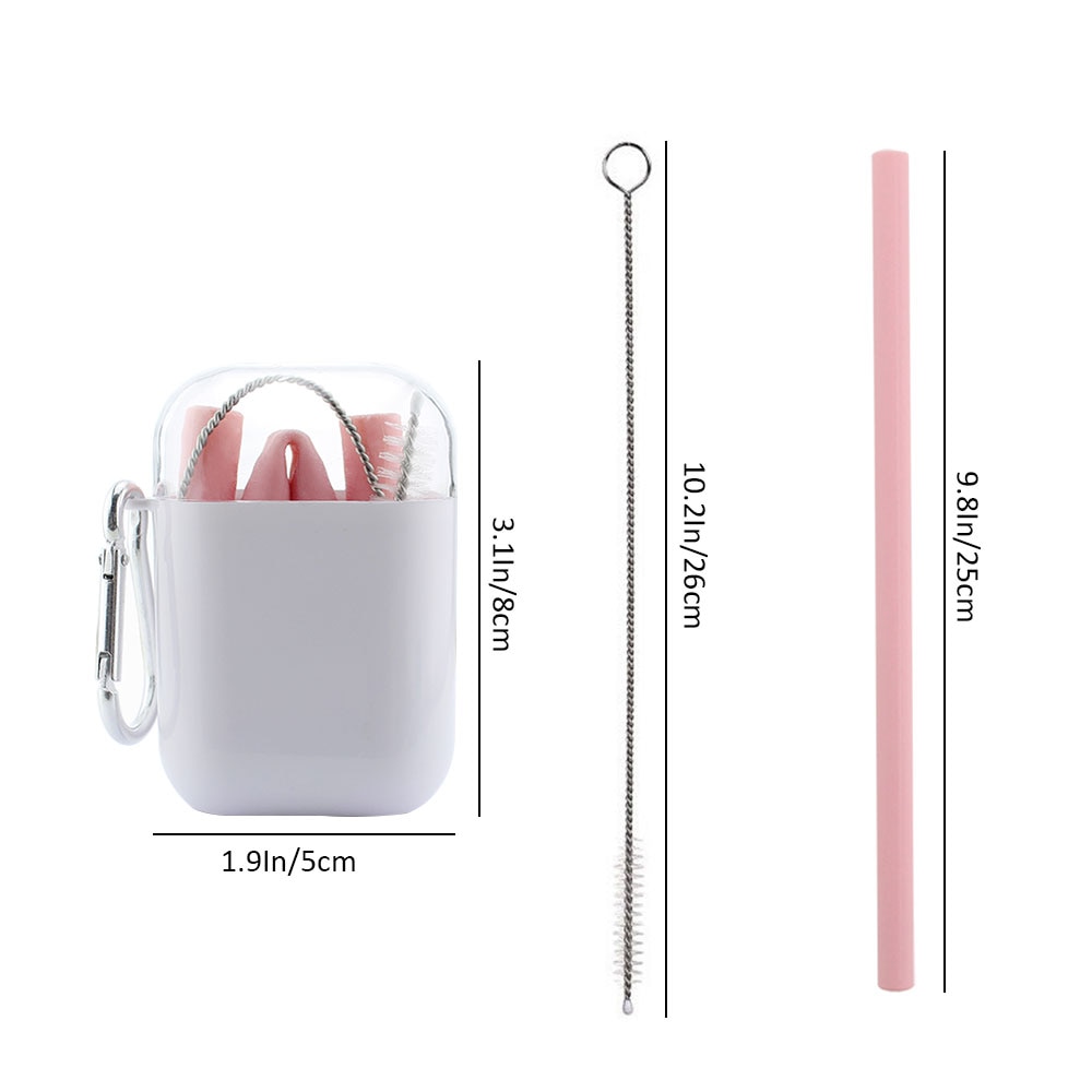 Folding Straw Reusable Silicone Set