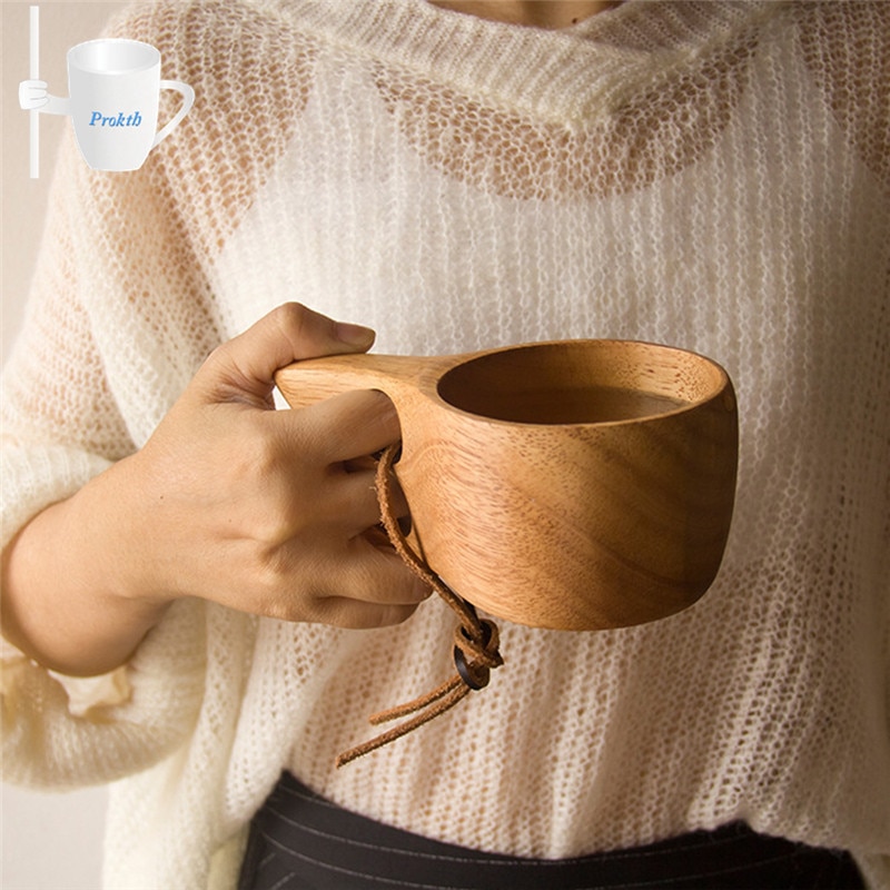 Wooden Mug Rustic Style Coffee Cup