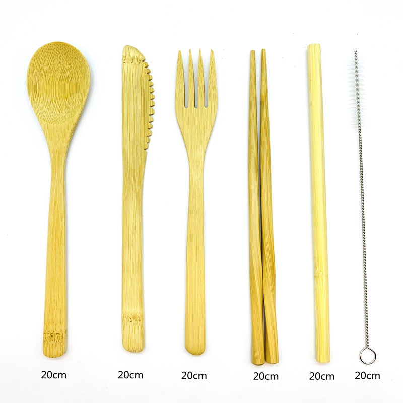 Bamboo Flatware Travel Set