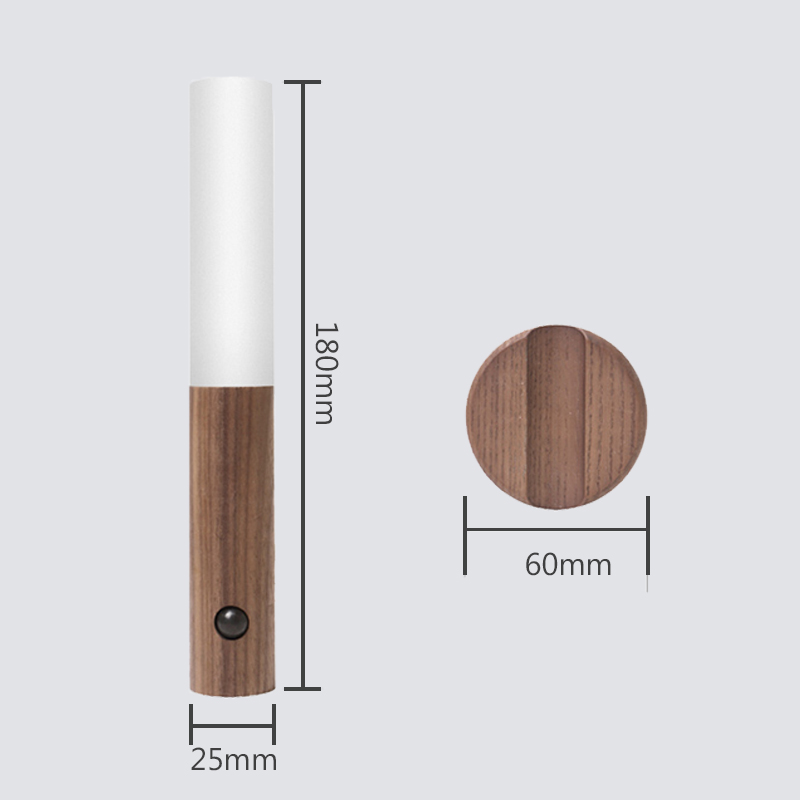 LED Sensor Light Wood Lamp