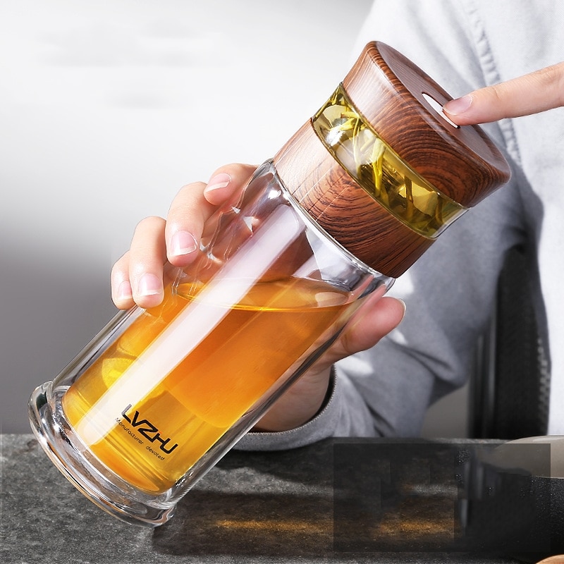 Tea Tumbler Infuser Glass Bottle