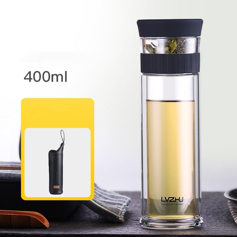 Tea Tumbler Infuser Glass Bottle