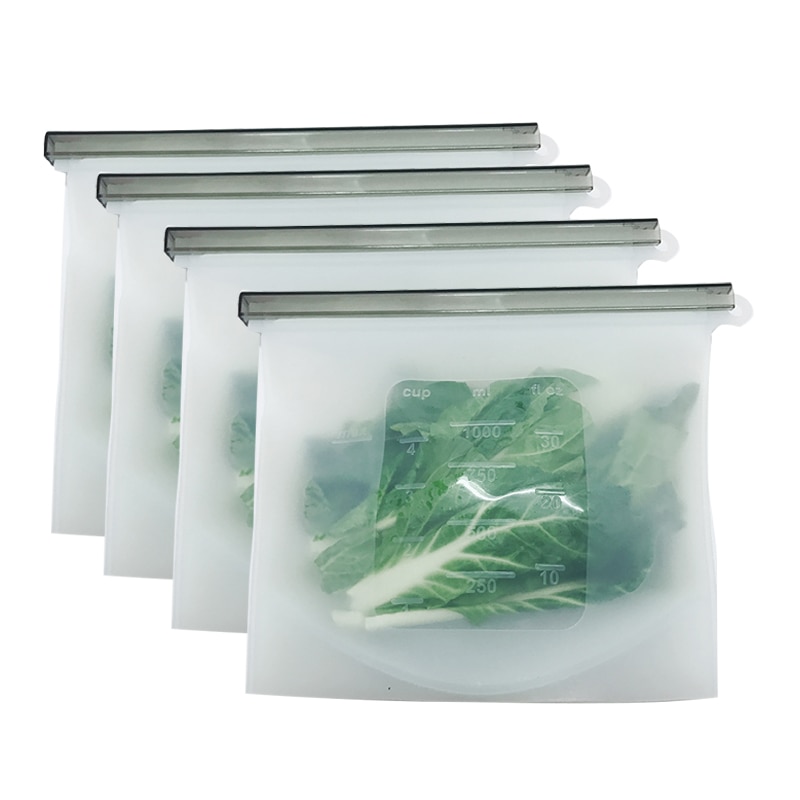Reusable Freezer Bags 8PCS Silicone Pouch