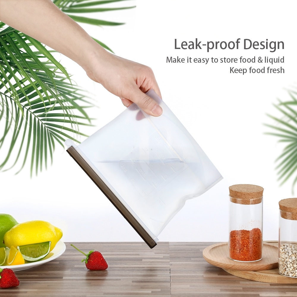 Reusable Freezer Bags 8PCS Silicone Pouch