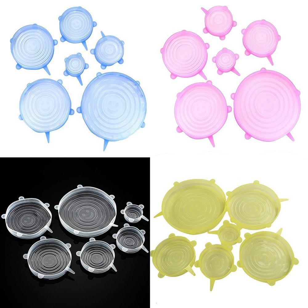 Stretchy Lids Silicone Food Covers (6 pcs)