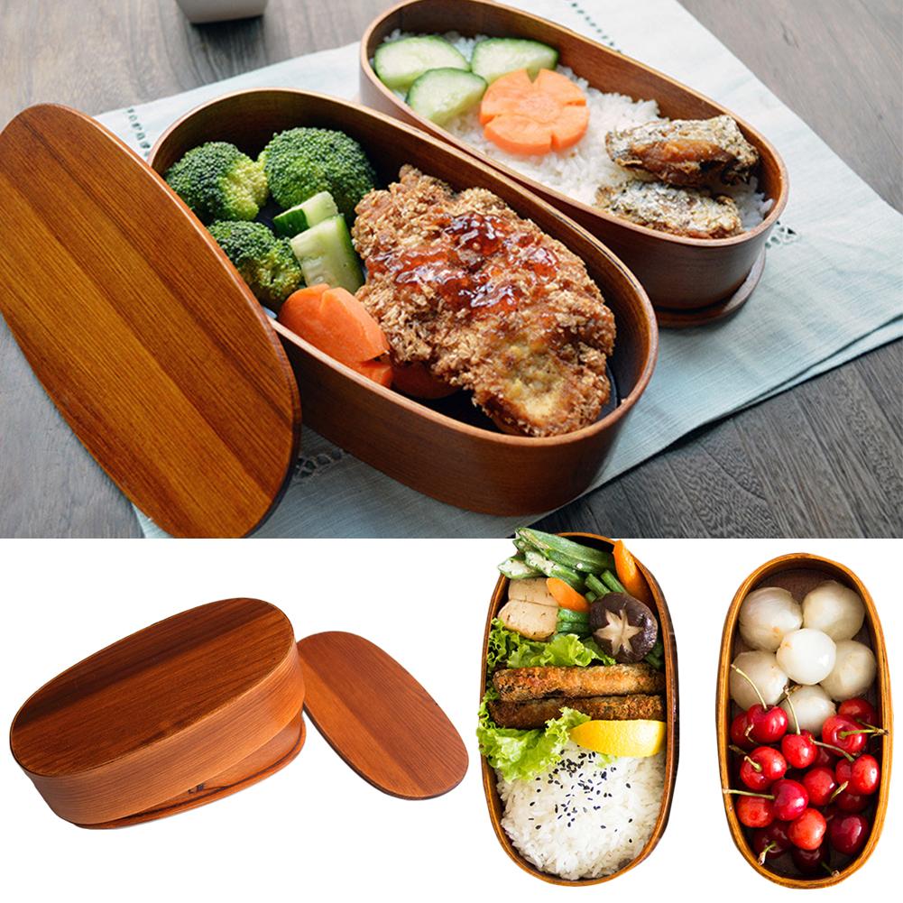 Wooden Bento Box Double-Layer Container