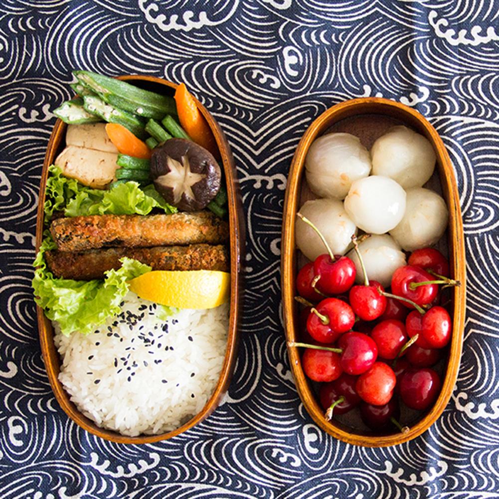 Wooden Bento Box Double-Layer Container
