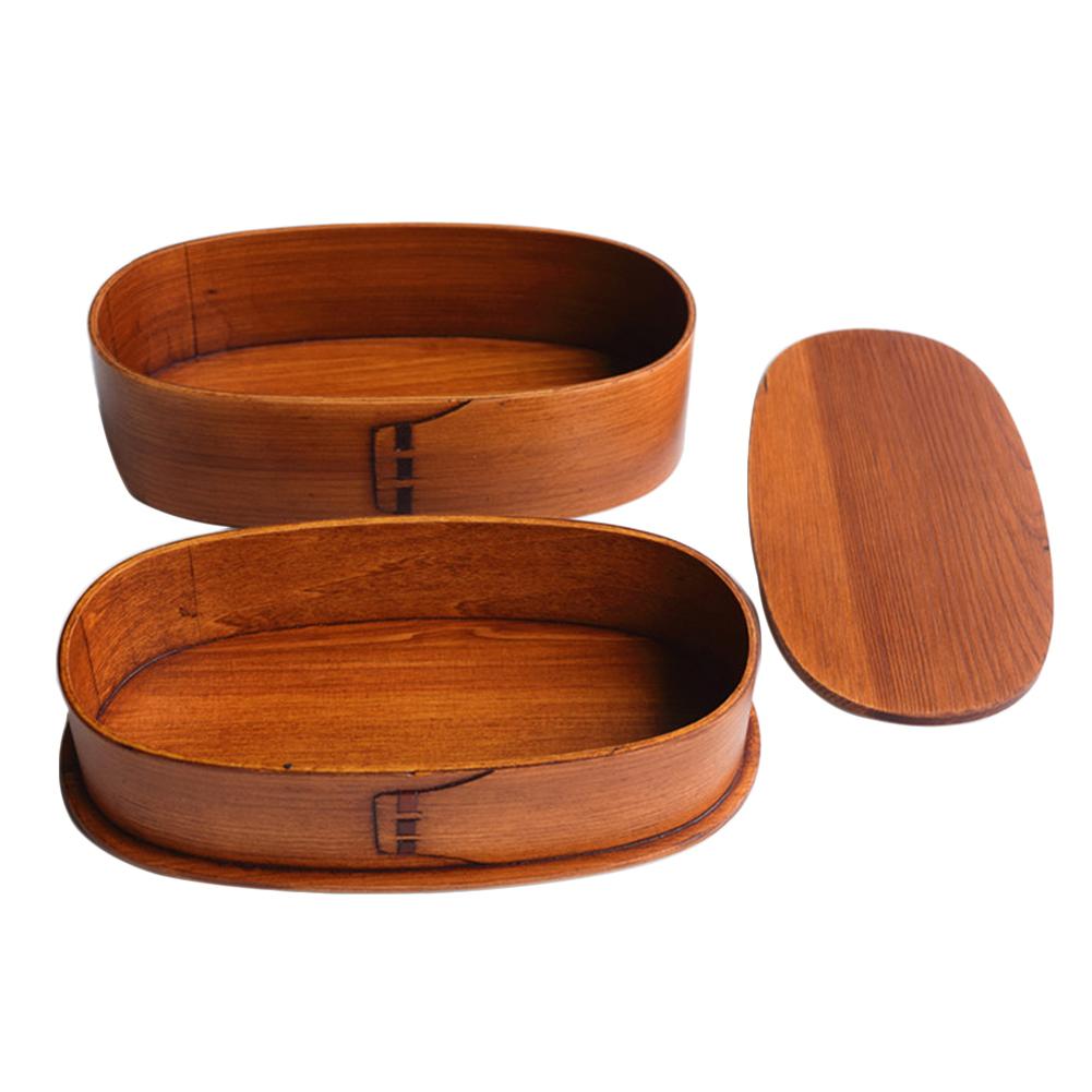 Wooden Bento Box Double-Layer Container