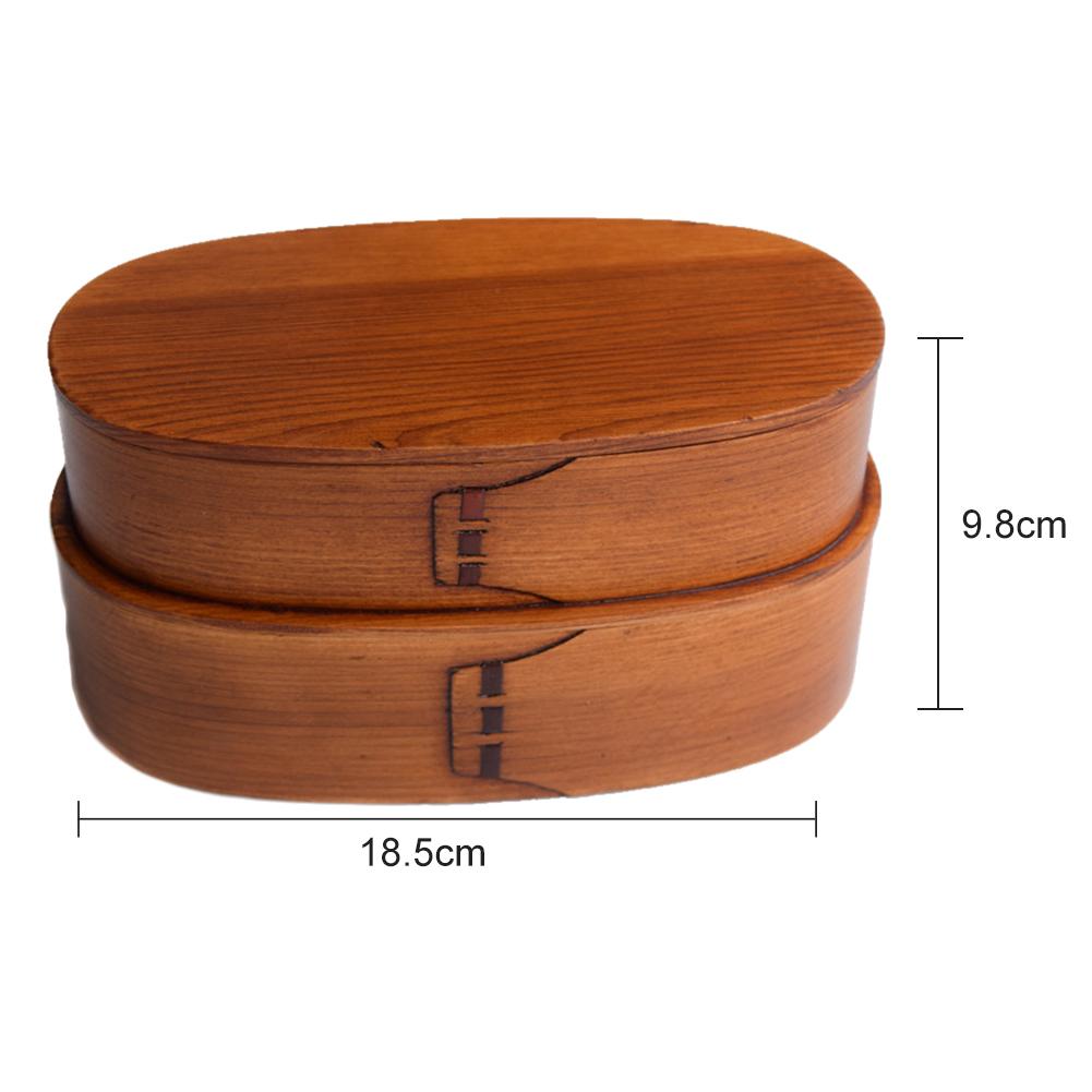 Wooden Bento Box Double-Layer Container