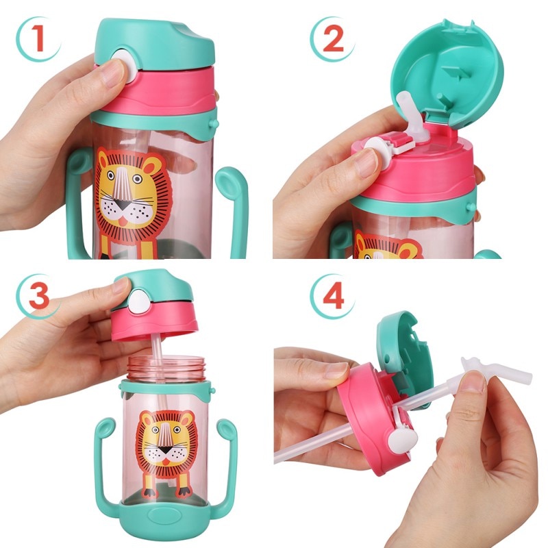 Kids Sippy Cup With Silicone Straw