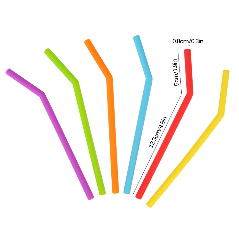 Reusable Silicone Straw Party Supplies (6 pcs)
