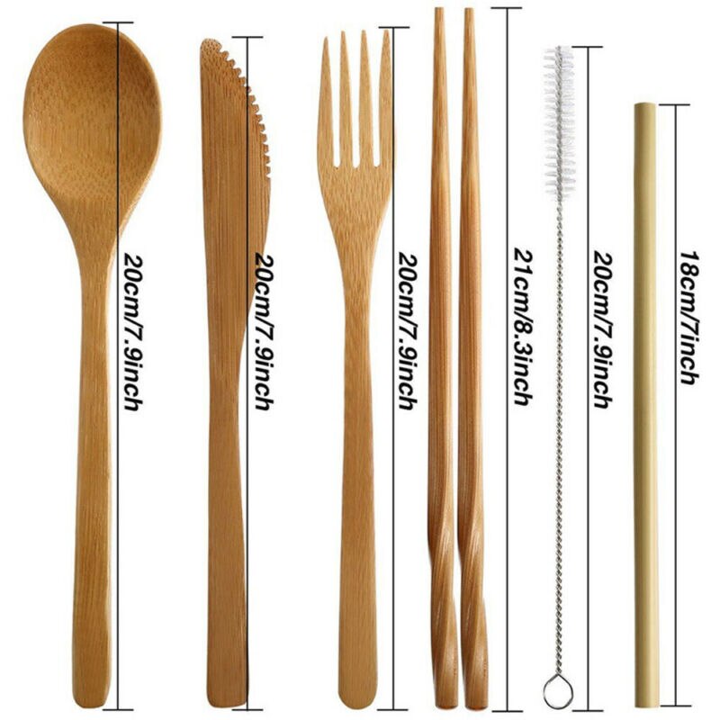 Bamboo Cutlery Set Eco-friendly Utensils