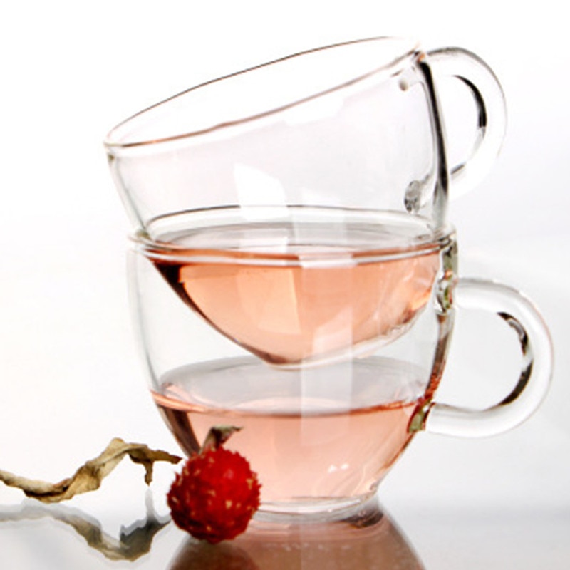 Glass Tea Cup with Glass Saucer