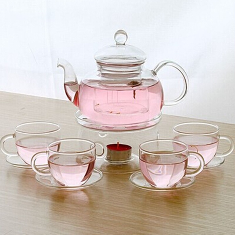 Glass Tea Cup with Glass Saucer