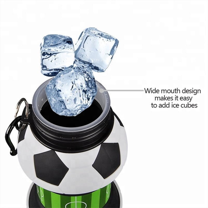 Silicone Water Bottle Football Design