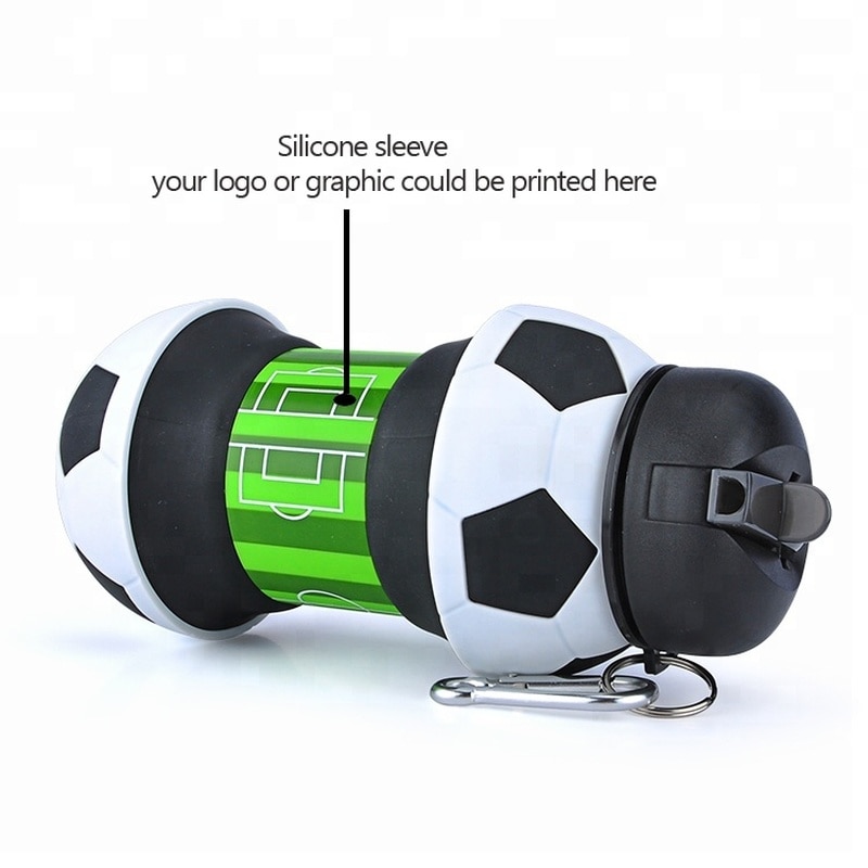 Silicone Water Bottle Football Design