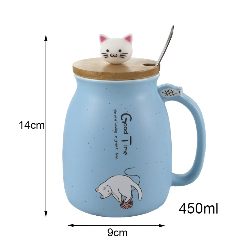 Cat Mug Ceramic With Cover