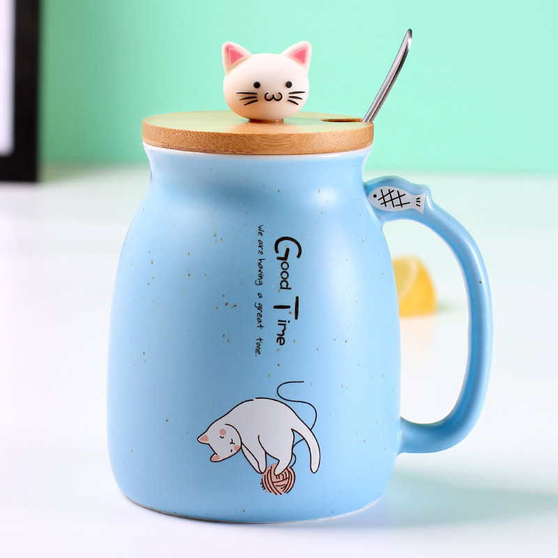 Cat Mug Ceramic With Cover
